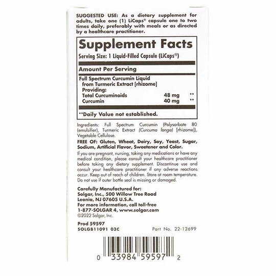 Full Spectrum Curcumin, SLG